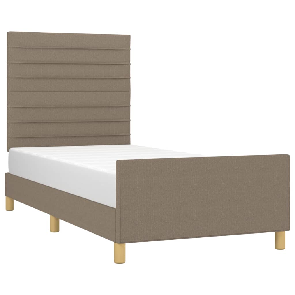 Rám Postele Bez Matrací Taupe 90X200 Cm Textil