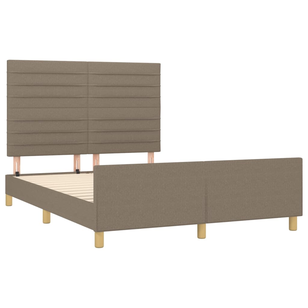 Rám Postele Bez Matrace Taupe 140 X 190 Cm Textil