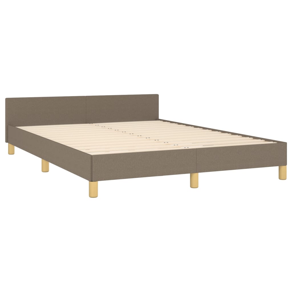 Rám Postele Bez Matrace Taupe 140 X 190 Cm Textil