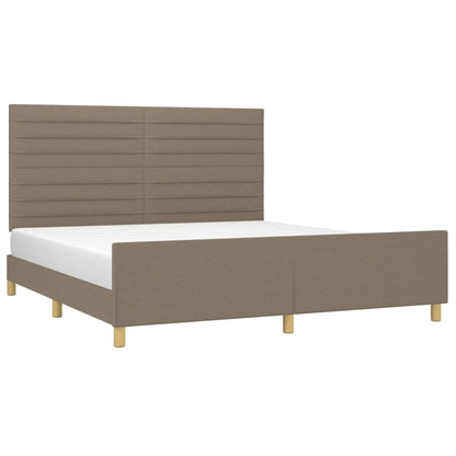 Rám Postele Bez Matrace Taupe 160 X 200 Cm Textil