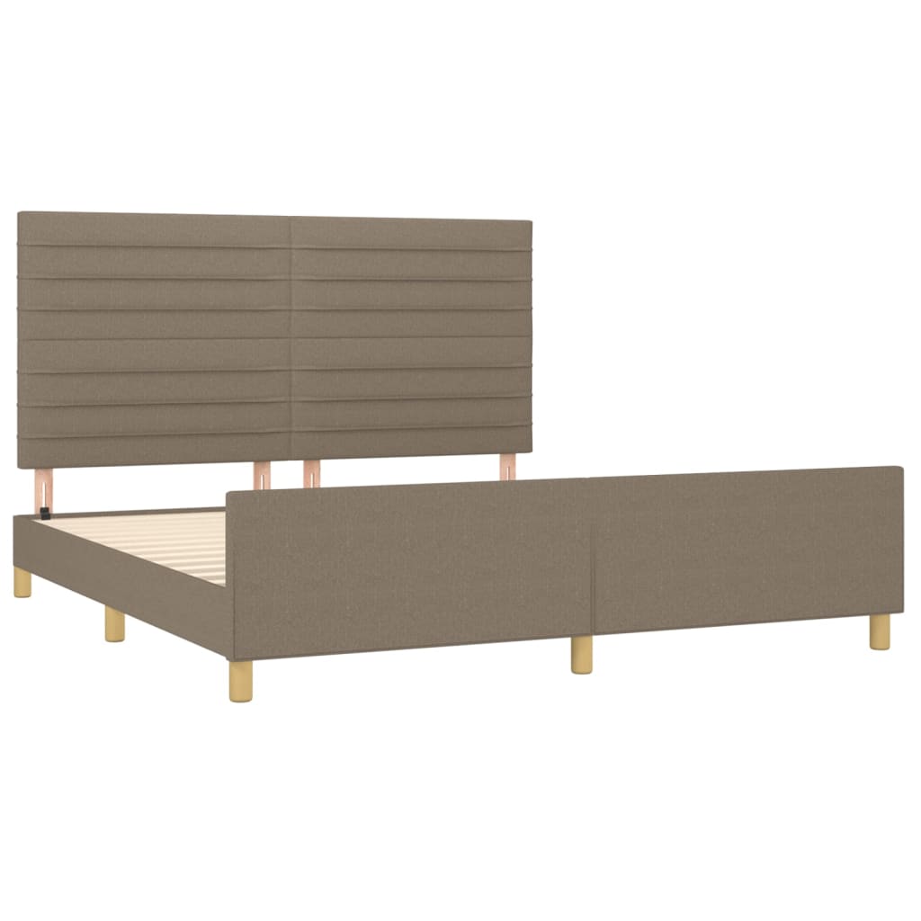Rám Postele Bez Matrace Taupe 180 X 200 Cm Textil