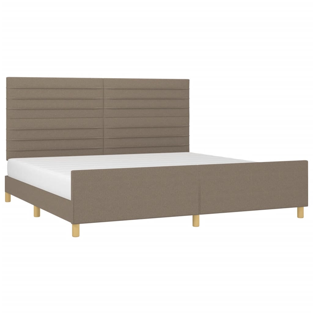Rám Postele Bez Matrace Taupe 200 X 200 Cm Textil