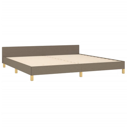 Rám Postele Bez Matrace Taupe 200 X 200 Cm Textil