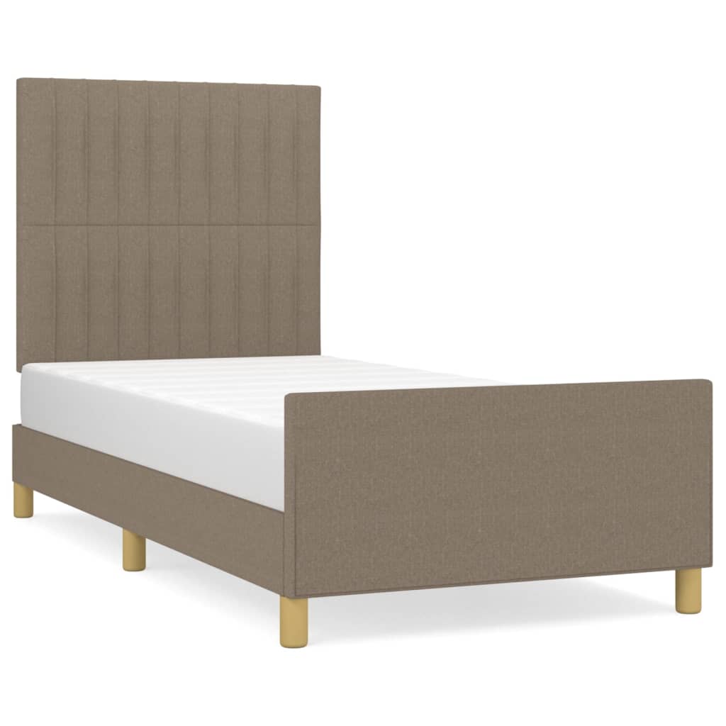 Rám Postele Bez Matrace Taupe 100 X 200 Cm Textil