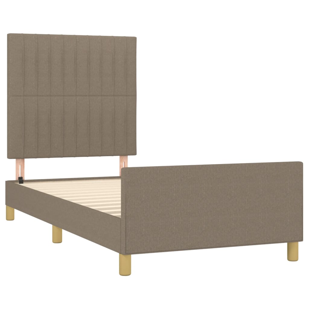 Rám Postele Bez Matrace Taupe 100 X 200 Cm Textil