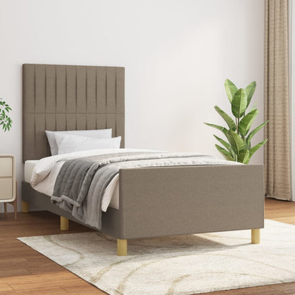 Rám Postele Bez Matrace Taupe 100 X 200 Cm Textil