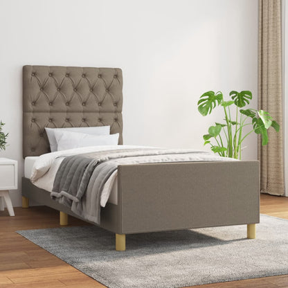 Rám Postele Bez Matrací Taupe 80X200 Cm Textil