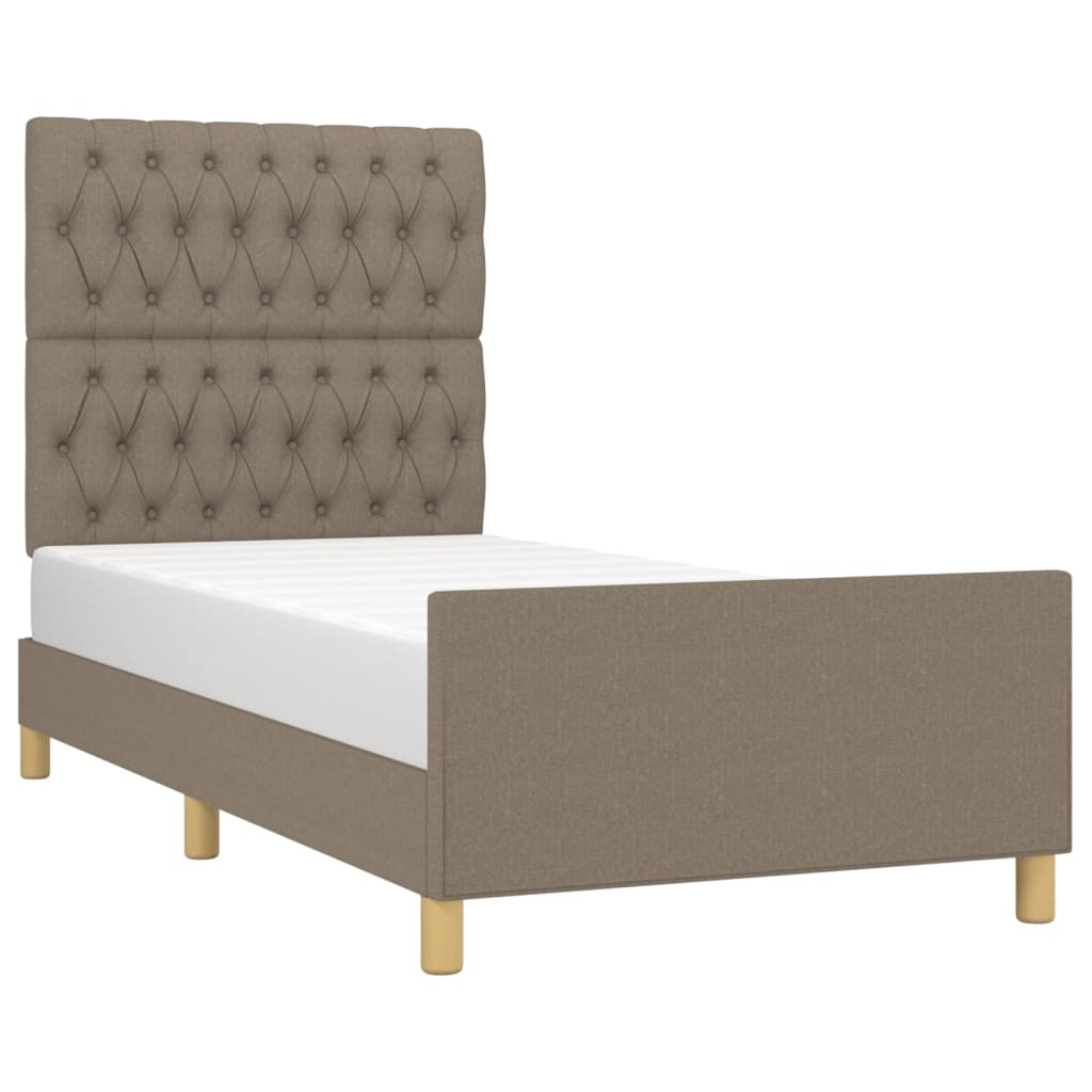 Rám Postele Bez Matrace Taupe 100 X 200 Cm Textil