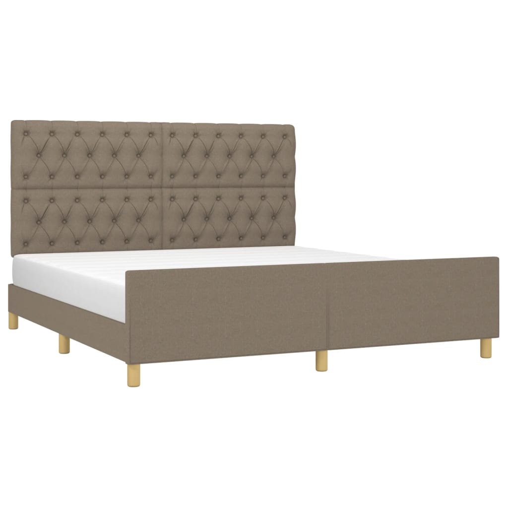 Rám Postele Bez Matrace Taupe 160 X 200 Cm Textil