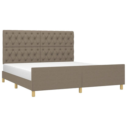 Rám Postele Bez Matrace Taupe 160 X 200 Cm Textil