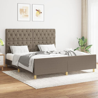 Rám Postele Bez Matrace Taupe 160 X 200 Cm Textil