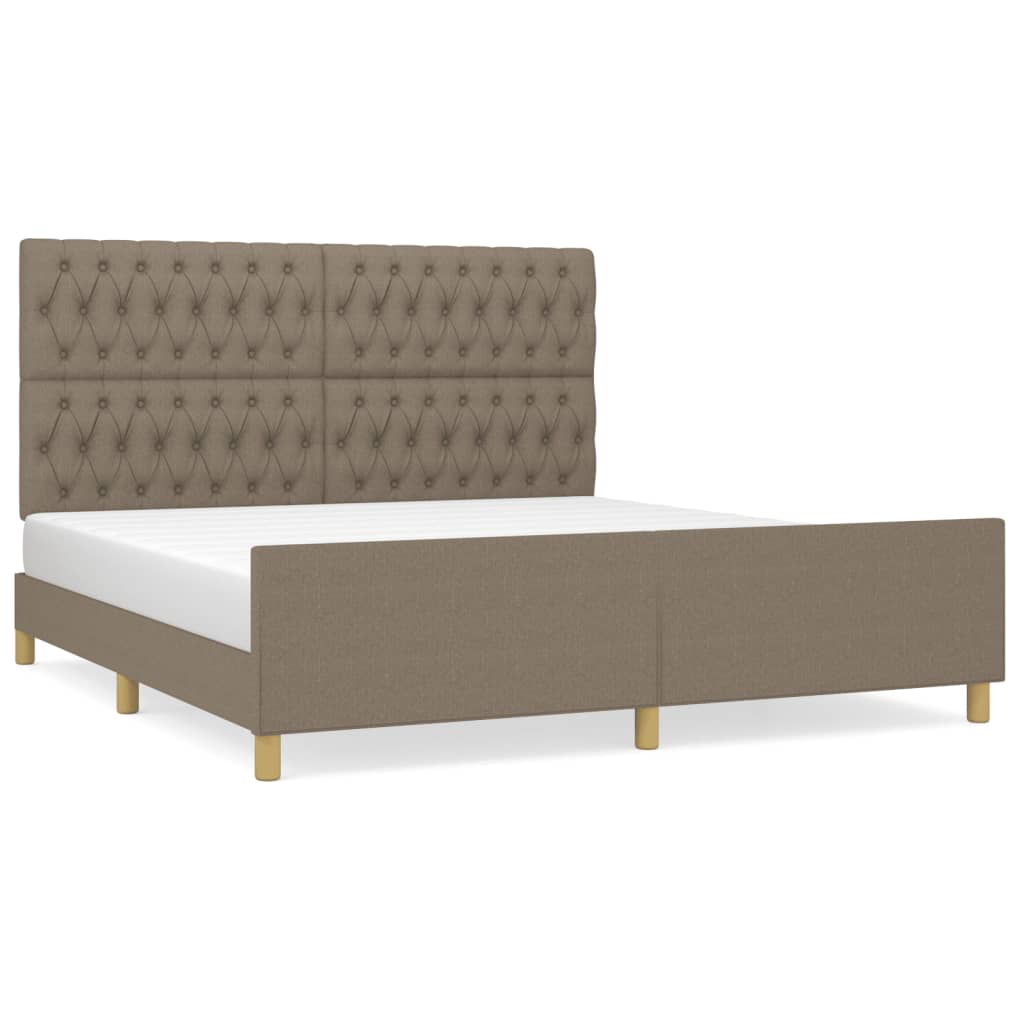 Rám Postele Bez Matrace Taupe 180 X 200 Cm Textil