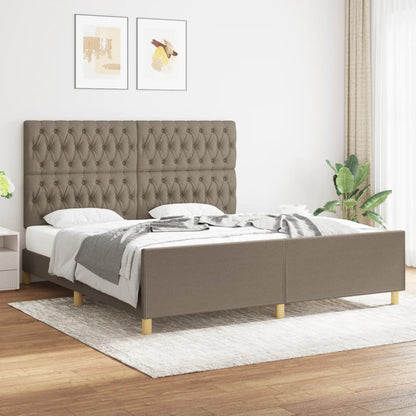 Rám Postele Bez Matrace Taupe 180 X 200 Cm Textil