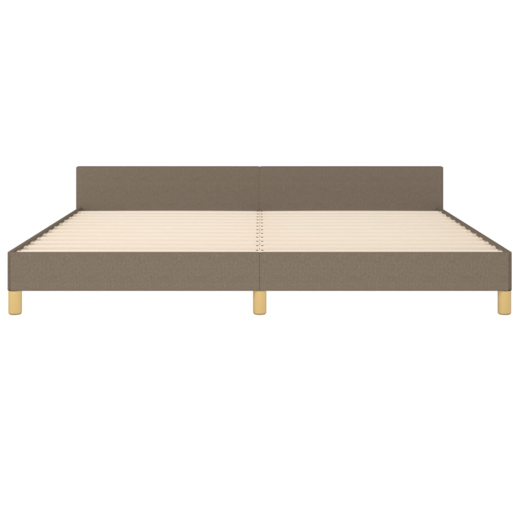 Rám Postele S Čelem Taupe 200X200 Cm Textil