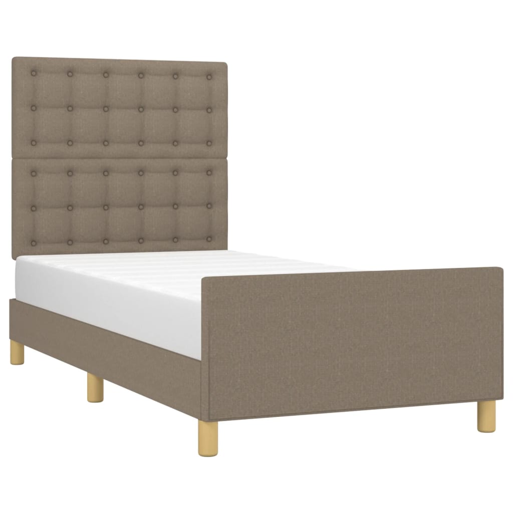 Rám Postele Bez Matrace Taupe 100 X 200 Cm Textil