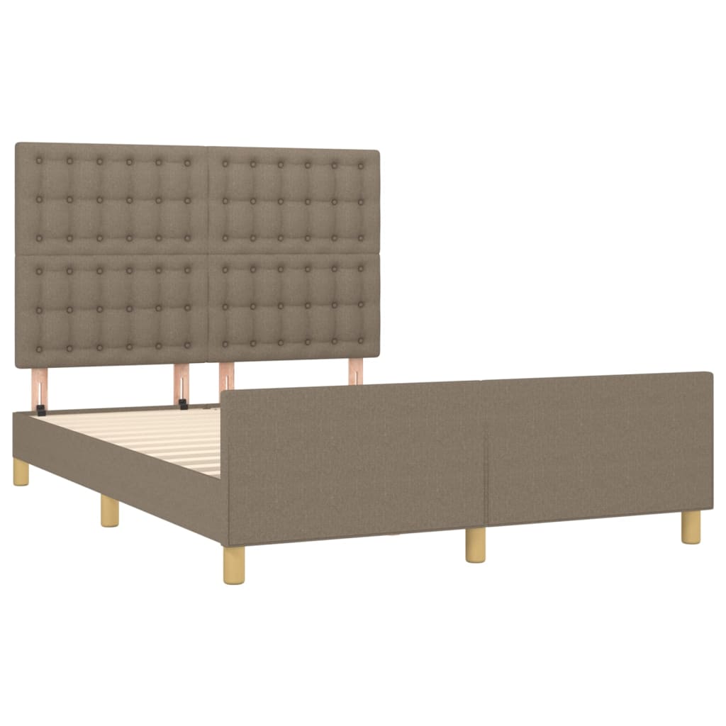 Rám Postele Bez Matrace Taupe 140 X 200 Cm Textil