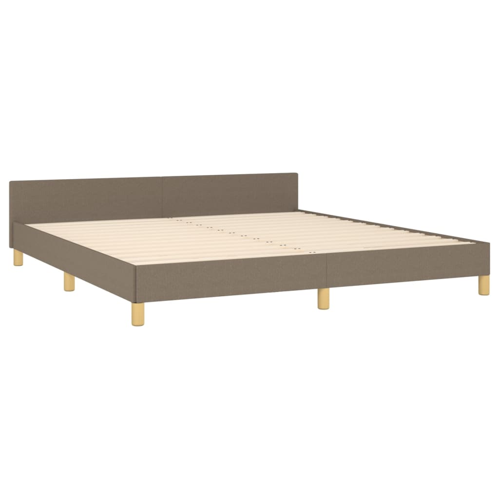 Rám Postele Bez Matrace Taupe 160 X 200 Cm Textil