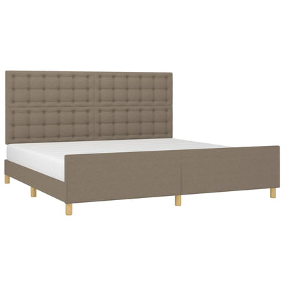 Rám Postele Bez Matrace Taupe 200 X 200 Cm Textil