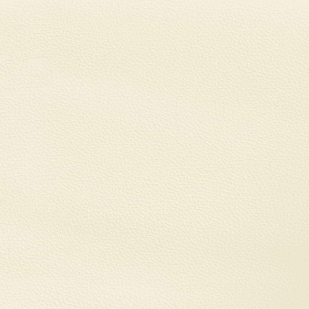 Rám Postele S Čelem Krémový 180X200 Cm Umělá Kůže