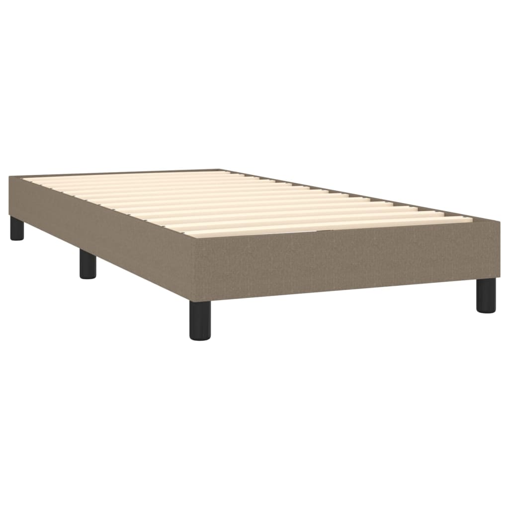 Box Spring Postel S Matrací Taupe 90X200 Cm Textil