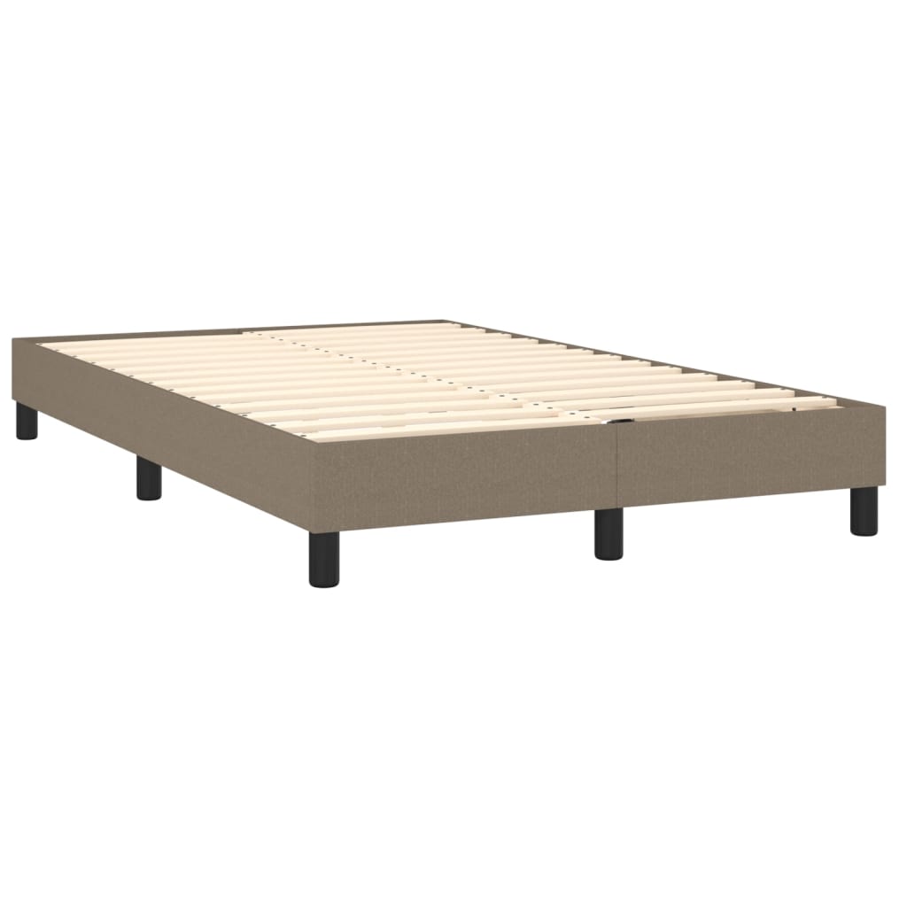 Box Spring Postel S Matrací Taupe 120X200 Cm Textil