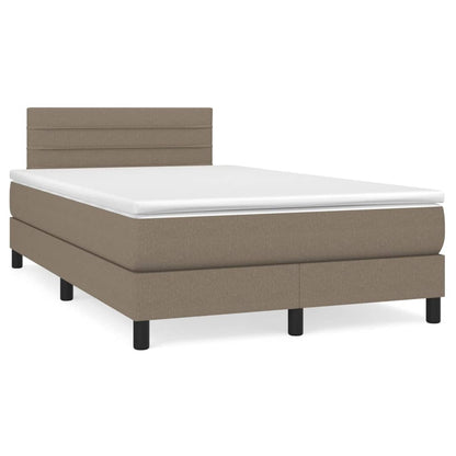 Box Spring Postel S Matrací Taupe 120X200 Cm Textil