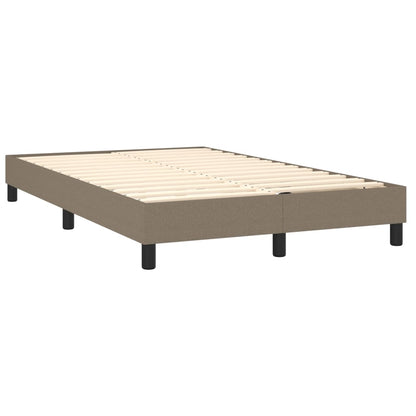 Box Spring Postel S Matrací Taupe 120X200 Cm Textil