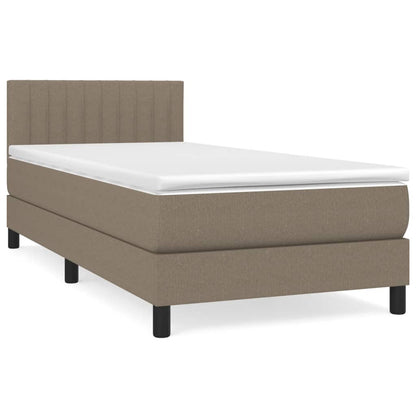 Box Spring Postel S Matrací Taupe 80X200 Cm Textil