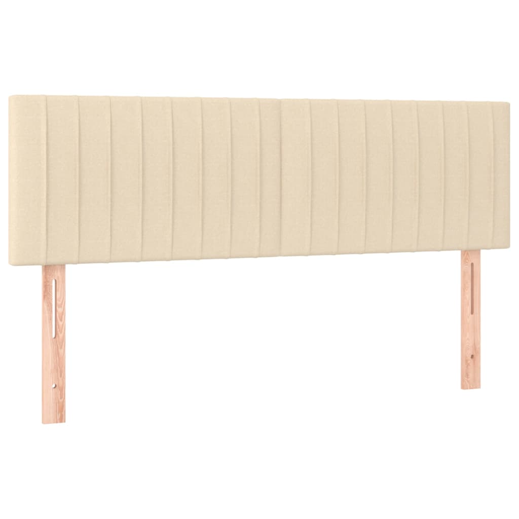 Box Spring Postel S Matrací Textil Krémová