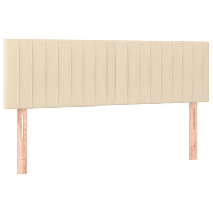 Box Spring Postel S Matrací Textil Krémová
