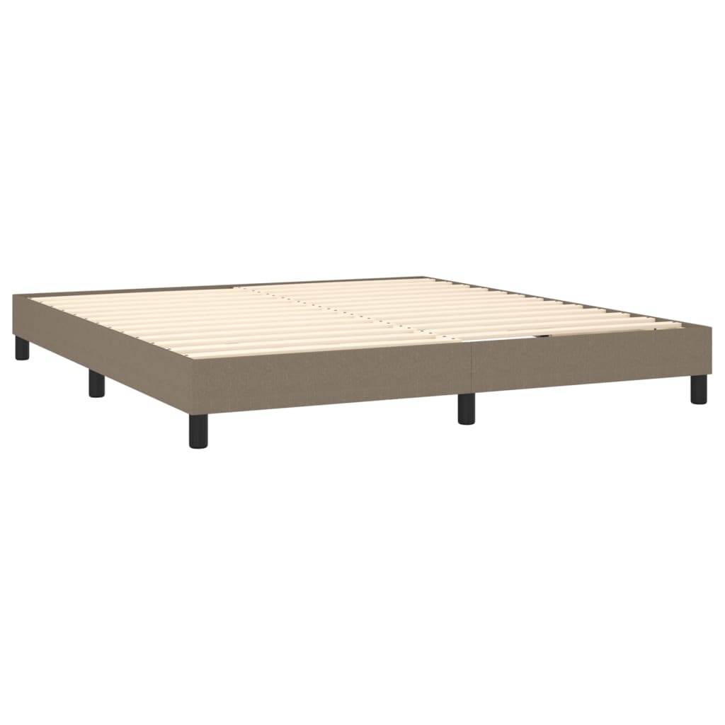 Box Spring Postel S Matrací Taupe 160X200 Cm Textil