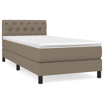 Box Spring Postel S Matrací Taupe 80X200 Cm Textil