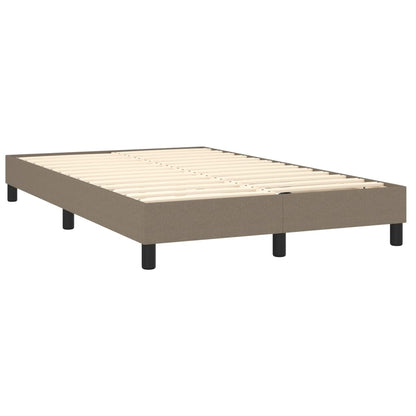 Box Spring Postel S Matrací Taupe 120X200 Cm Textil