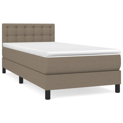 Box Spring Postel S Matrací Taupe 80X200 Cm Textil