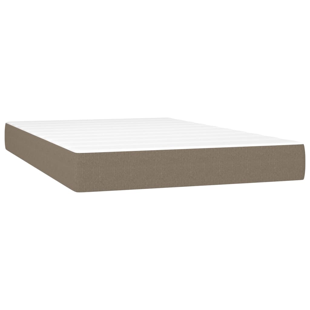 Box Spring Postel S Matrací Taupe 120X200 Cm Textil