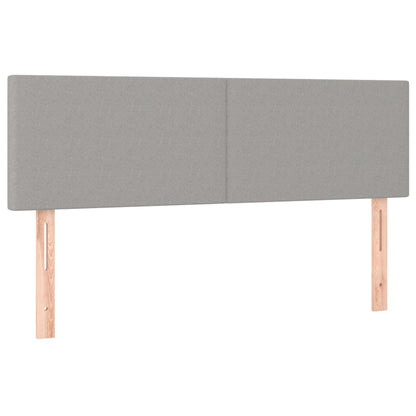 Box Spring Postel S Matrací Textil Světle Šedá