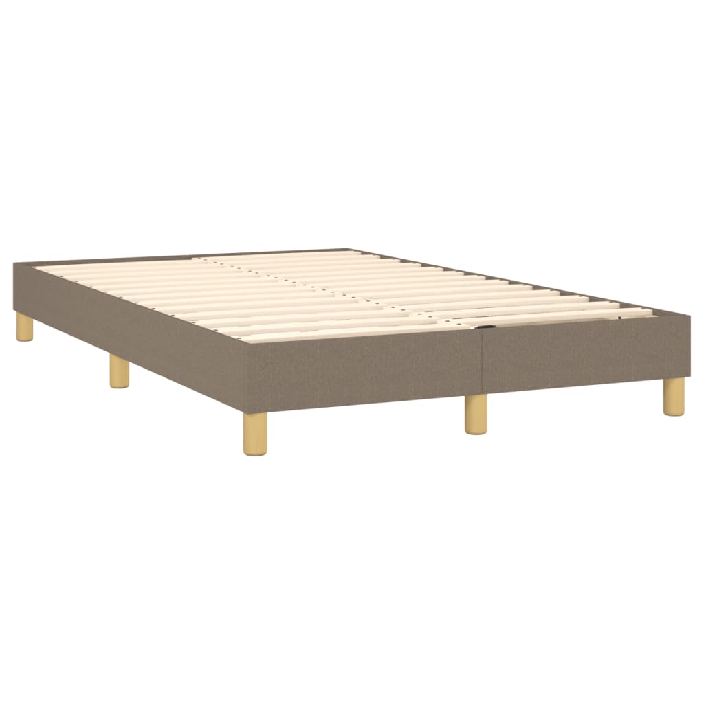 Box Spring Postel S Matrací Taupe 120X200 Cm Textil