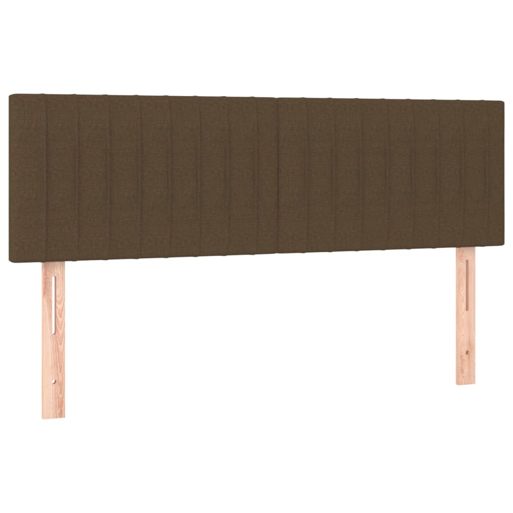 Box Spring Postel S Matrací Textil Tmavě Hnědá