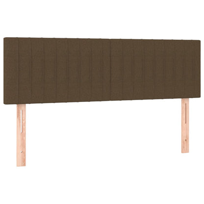 Box Spring Postel S Matrací Textil Tmavě Hnědá