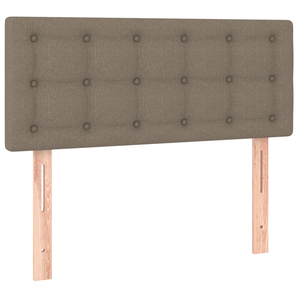 Box Spring Postel S Matrací Taupe 100 X 200 Cm Textil