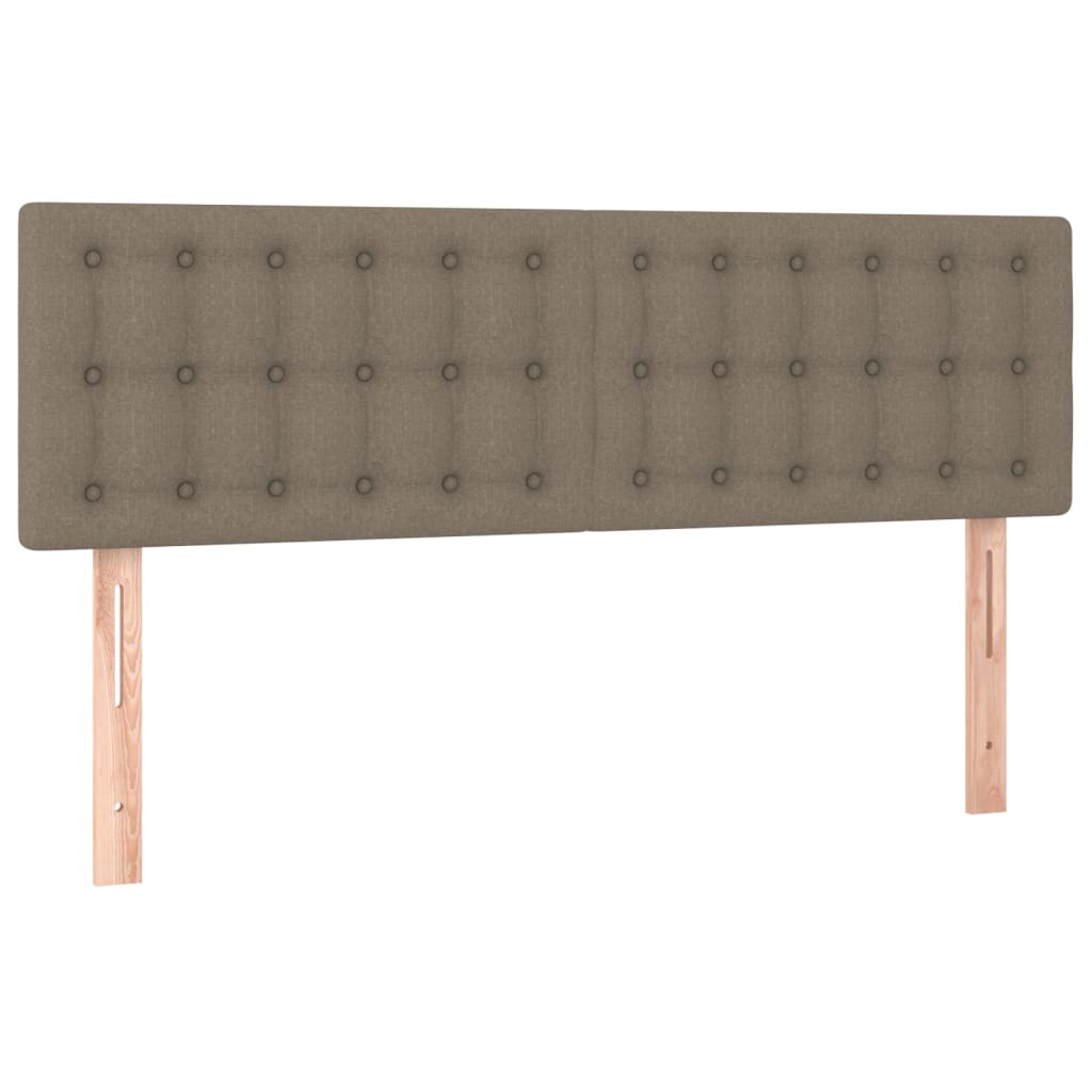 Box Spring Postel S Matrací Taupe 140X200 Cm Textil