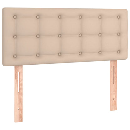 Box Spring Postel S Matrací Cappuccino 90X200 Cm Umělá Kůže