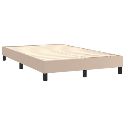 Box Spring Postel S Matrací Cappuccino 120X200 Cm Umělá Kůže