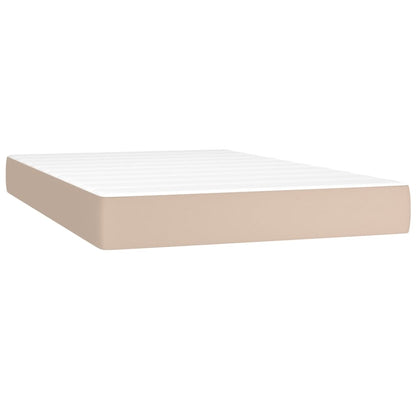 Box Spring Postel S Matrací Cappuccino 120X200 Cm Umělá Kůže