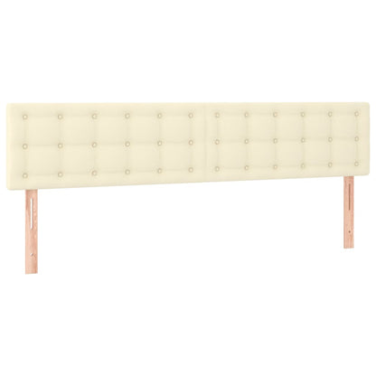 Box Spring Postel S Matrací Krémová 160X200 Cm Umělá Kůže