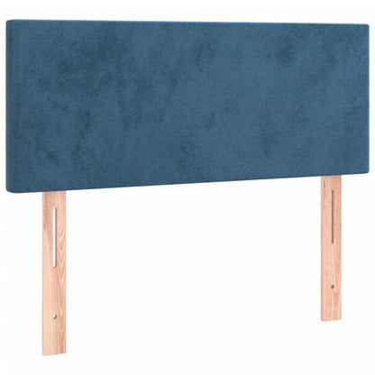 Box Spring Postel S Matrací Tmavě Modrá 90X190 Cm Samet