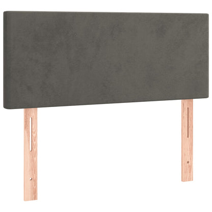 Box Spring Postel S Matrací Samet Tmavě Šedá