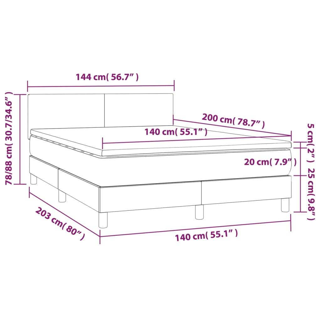 Box Spring Postel S Matrací Samet Tmavě Šedá