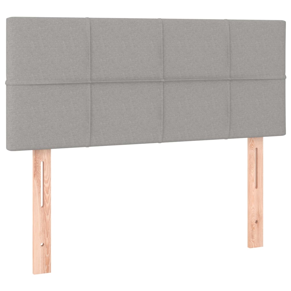 Box Spring Postel S Matrací Samet Světle Šedá