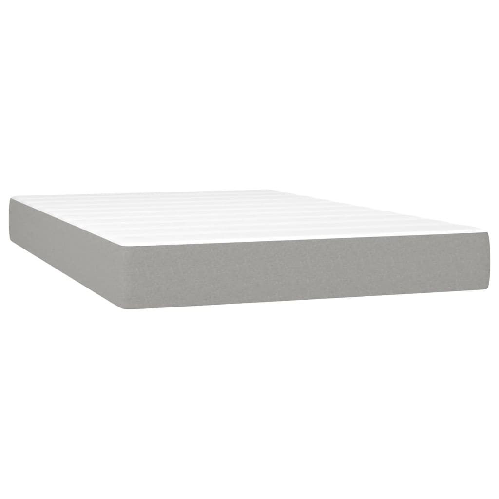Box Spring Postel S Matrací Samet Světle Šedá